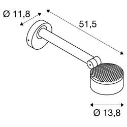 ESKINA D, spot sur tige extérieur, anthracite, LED, 14,5W, 3000/4000K, IP65, variable