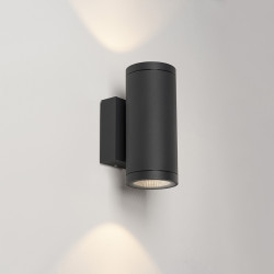 applique extérieure ronde, taille moyenne, ENOLA, anthracite, LED 19W, 3000K/4000K, IP65, up/down