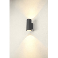 applique extérieure ronde, taille moyenne, ENOLA, anthracite, LED 19W, 3000K/4000K, IP65, up/down