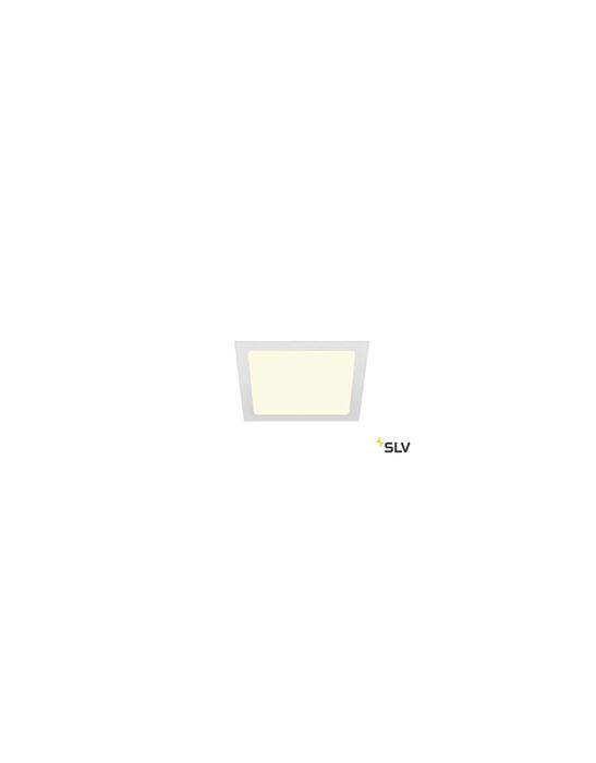 SENSER 24, encastré de plafond intérieur carré blanc mat, LED 12,5W, 3000K