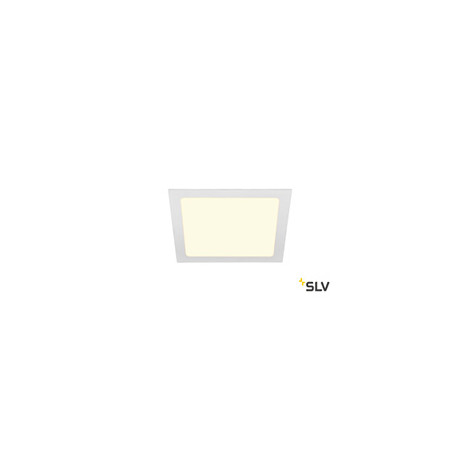 SENSER 24, encastré de plafond intérieur carré blanc mat, LED 12,5W, 3000K