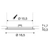 SENSER 18 SLV, encastré de plafond intérieur Rond blanc mat, LED 9.7W, 3000K