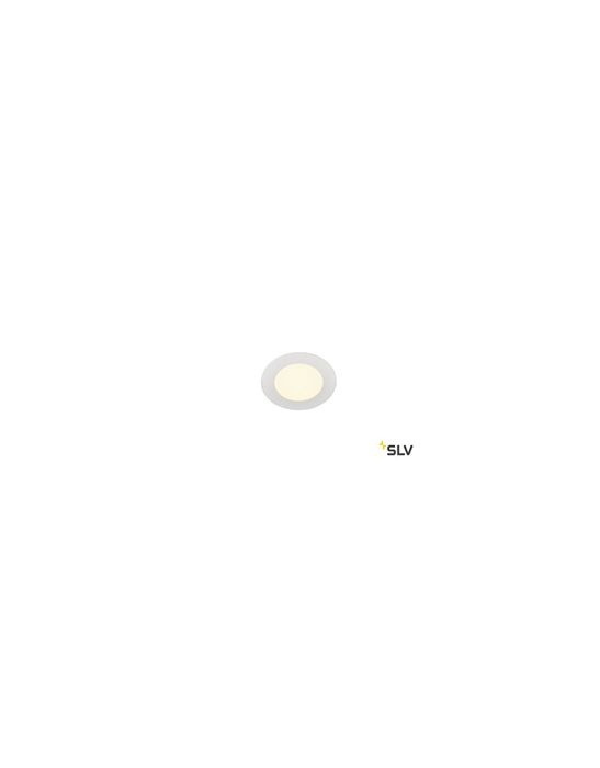 SENSER 12, encastré de plafond intérieur rond SLV, blanc mat, LED 6W, 3000K