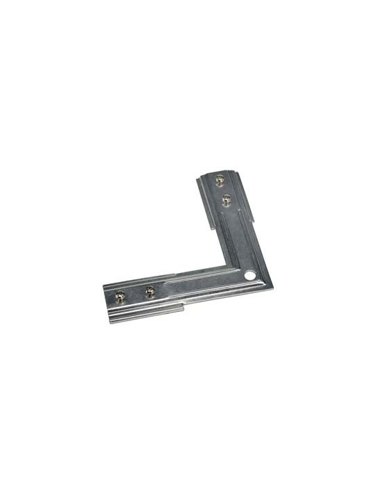Renfort mécanique d'angle, pour rail 1 allumage à encastrer, intérieur, nickel mat