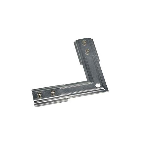 Renfort mécanique d'angle, pour rail 1 allumage à encastrer, intérieur, nickel mat