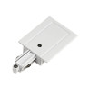 Alimentation, terre gauche, pour rail 1 allumage à encastrer, intérieur, blanc