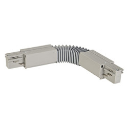 EUTRAC®, connecteur flex, pour rail 3 allumages en saillie, intérieur, gris argent