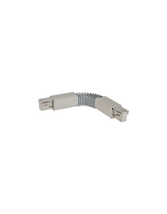 EUTRAC®, connecteur flex, pour rail 3 allumages en saillie, intérieur, gris argent
