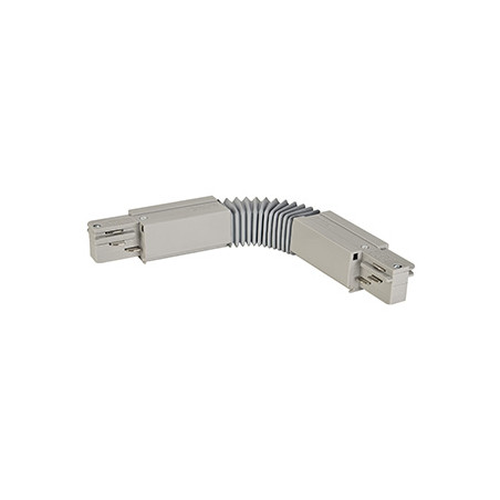 EUTRAC®, connecteur flex, pour rail 3 allumages en saillie, intérieur, gris argent