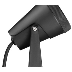 SAMRINA, spot sur piquet extérieur, noir, GU10, QPAR51, 7W max, IP54, plastique recyclé