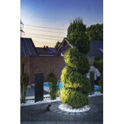 SAMRINA, spot sur piquet extérieur, noir, GU10, QPAR51, 7W max, IP54, plastique recyclé