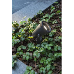 SAMRINA, spot sur piquet extérieur, noir, GU10, QPAR51, 7W max, IP54, plastique recyclé