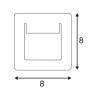 DOWNUNDER PUR 80, encastré mural intérieur, blanc, LED, 3,6W, 3000K