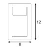 DOWNUNDER PUR 120, encastré mural intérieur, blanc, LED, 3,6W, 3000K