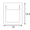 DOWNUNDER PUR 150, encastré mural intérieur, blanc, LED, 5,2W, 3000K