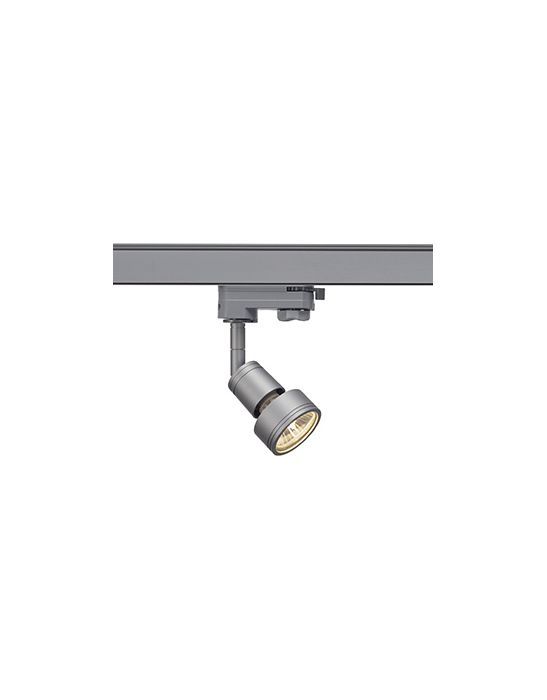 PURI TRACK, spot pour rail 3 allumages, intérieur, gris argent, GU10/QPAR51, 50W max