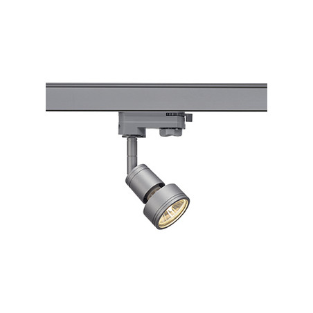 PURI TRACK, spot pour rail 3 allumages, intérieur, gris argent, GU10/QPAR51, 50W max