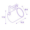 EURO SPOT TRACK, spot pour rail 3 allumages, intérieur, blanc, GU10/QPAR51, 25W max