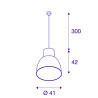 PARA MULTI, suspension intérieure, gris, LED, 18W, 3000K
