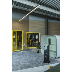 GLENOS, kit de suspension pour profil professionnel 3030 et 4970, chrome