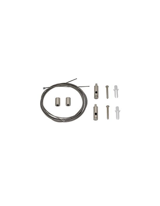 GLENOS, kit de suspension pour profil professionnel 3030 et 4970, chrome