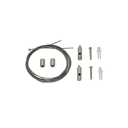 GLENOS, kit de suspension pour profil professionnel 3030 et 4970, chrome