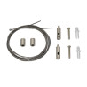 GLENOS, kit de suspension pour profil professionnel 3030 et 4970, chrome