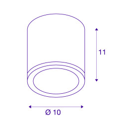 SITRA, plafonnier extérieur, anthracite, GX53/TCR-TSE, 9W max, IP44
