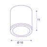 SITRA, plafonnier extérieur, anthracite, GX53/TCR-TSE, 9W max, IP44