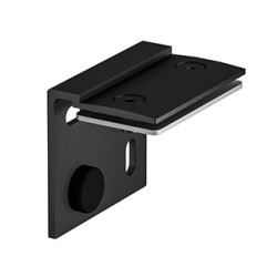 H-PROFIL, supports muraux, noir, 2 pièces