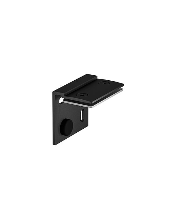H-PROFIL, supports muraux, noir, 2 pièces