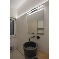 GLENOS 60, luminaire de miroir profilé, noir, SMD LED, 12,6W, 3000K
