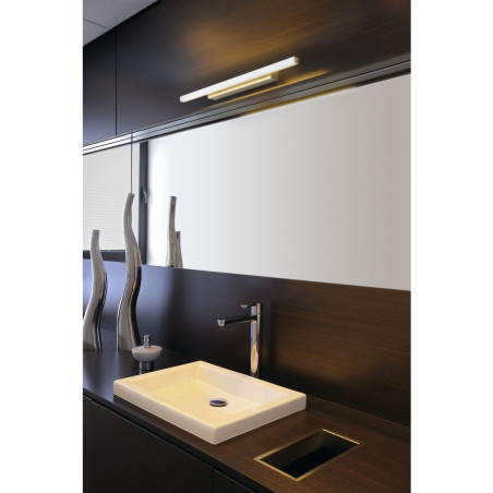 GLENOS 60, luminaire de miroir profilé, gris argent, SMD LED 12,6W, 3000K