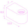 FITU CUBE, applique intérieure, noir, E27, 20W max