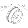 MANA, applique intérieure, base, rond, anthracite