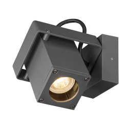 THEO BRACKET, applique et plafonnier extérieur, anthracite, GU10, QPAR51, 7W max