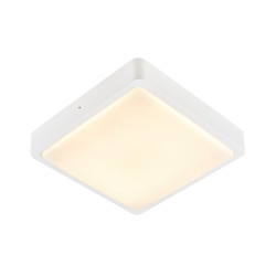 AINOS, applique et plafonnier extérieur carré blanc, LED 17W, 3000K/4000K, IP65