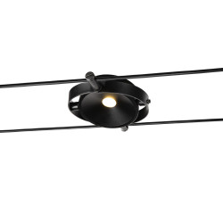 DURNO, spot pour câble tendu T.B.T. TENSEO, intérieur, noir, LED, 6W, 2700K
