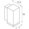 ENOLA, applique extérieure, carré, modele S, anthracite, LED 6W, 3000K/4000K, IP65