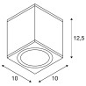 ENOLA, plafonnier extérieur, carré, Modele m, anthracite, LED 10W, 3000K/4000K, IP65