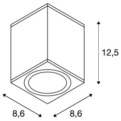 ENOLA, plafonnier extérieur, carré, S, anthracite, LED, 9W, 3000K/4000K, IP65