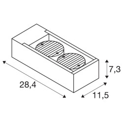 ESKINA FRAME, applique extérieure, double, anthracite, LED, 27W, 3000/4000K, interrupteur CCT, IP65