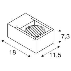 ESKINA FRAME, applique extérieure, simple, anthracite, LED, 15W, 3000/4000K, interrupteur CCT, IP65