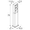ESKINA FRAME, borne extérieure, double, anthracite, LED, 27W, 3000/4000K, interrupteur CCT, IP65