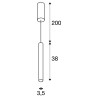 Suspension HELIA AMBIENT 35, pour intérieure, avec patère, noir, LED 9W, 3000K, variable Triac