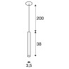 HELIA AMBIENT 35, suspension intérieure, sans patère, noir, LED 7,5W, 3000K
