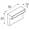 L-LINE OUT 30, borne extérieure, anthracite, LED, 11,5W, 3000/4000K, interrupteur CCT, IP65