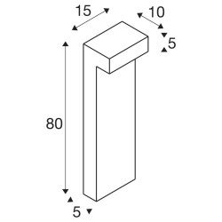 L-LINE OUT 50, borne extérieure, horizontal, anthracite, LED, 7W, 3000/4000K, interrupteur CCT, IP65