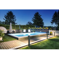 L-LINE OUT 80, borne extérieure, horizontal, anthracite, LED, 7W, 3000/4000K, interrupteur CCT, IP65