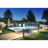 L-LINE OUT 80, borne extérieure, horizontal, anthracite, LED, 7W, 3000/4000K, interrupteur CCT, IP65